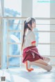 Coser @ 桜 桃 喵 Vol.091: 红色 体操服 (44 photos) P18 No.544c93