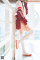 Coser @ 桜 桃 喵 Vol.091: 红色 体操服 (44 photos) P4 No.e0591c